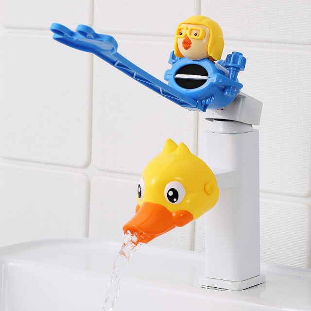 Cartoon Faucet Extender for Kids Hand Washing In Bathroom Sink Accessories Water Pipe Splash-proof Convenient for Baby Washing