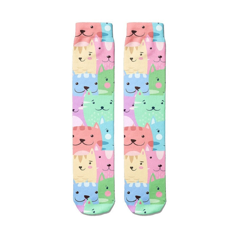 Funny Harajuku 3D Printing Cute Cartoon Panda Socks New Funny Men Women&