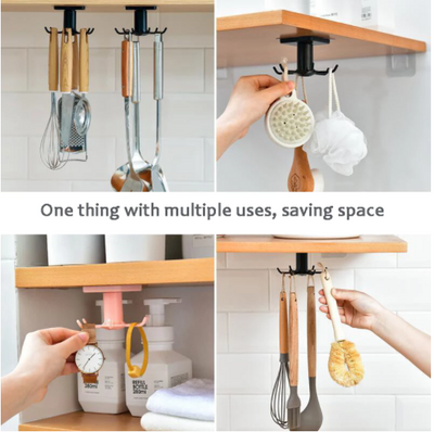 For Kitchen Organizer and Storage Kitchen Supplies Organizers Rotatable Rack Accessories Cabinet Organizer Hook Up Storage Rack