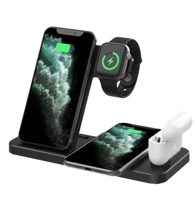 15W Fast Wireless Charger 4 in 1 Charging Dock Station For iPhone 12 11 Pro XS MAX XR X 8 Apple Watch SE 6 5 4 3 AirPods Pro