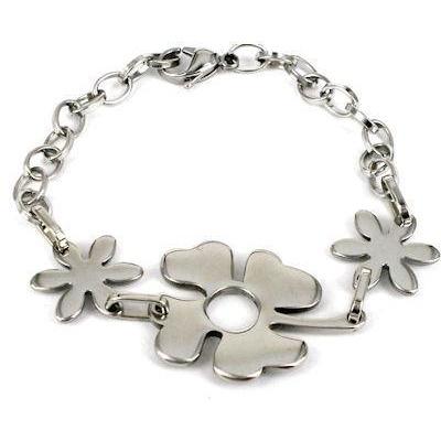 Stainless Steel Four Leaf Clover Bracelet