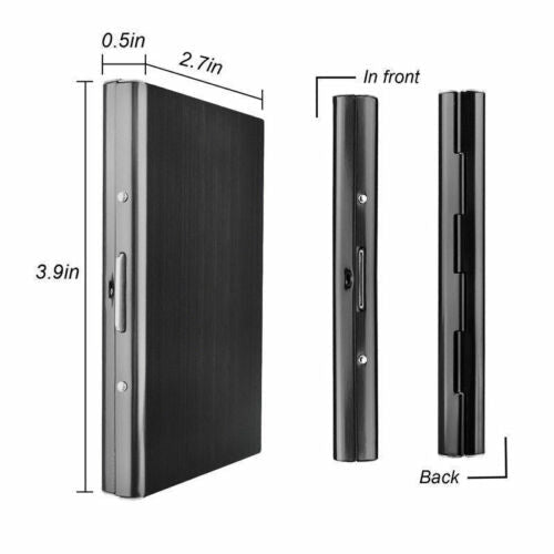 Stainless Steel RFID Blocking Credit Card ID Holder Slim Money Travel Wallet Men