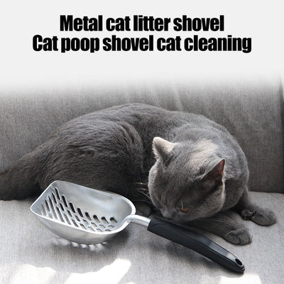 Cat Kitten Litter Scoop Aluminum Alloy Metal Pooper Waste Poop Cleaner Pet Sand Shovel For Household Pet Cleaning Gadgets