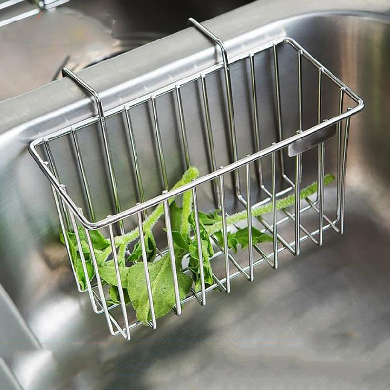 Rack Drain Basket Stainless Steel Telescopic Sink Dish Drainers For Kitchen Drain Shelf Installation Holder Dish Drying Rack