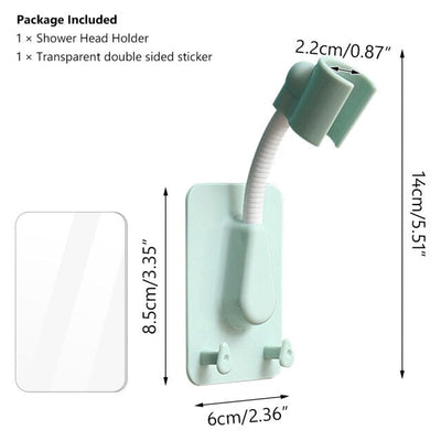 【 Shower Head Holder】Shower Holder Universal Suction Cup Shower Head Holder Punch-Free Bathroom Bracket Adjustable 360° Rotation ABS Fixed Base New