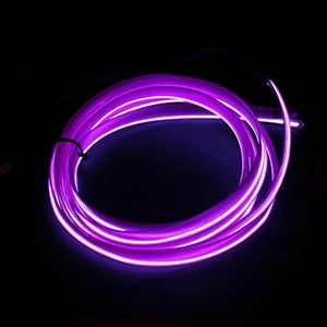 Okeen 1m/2m/3m/5m Neon LED Car Interior Lighting Strips Auto LED Strip Garland EL Wire Rope Car Decoration lamp Flexible Tube