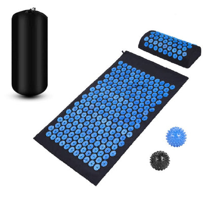 Yoga Mat Acupressure Cushion Pad Back Massage for Foot With Needle Pain Relief Fitness Pilates