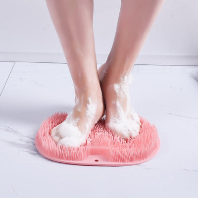 NEW Multifunctional back rubbing artifact with suction cup brush back bath bathroom foot rubbing plantar massage brush TPE foot pad Magic Bath Sponge Dead Skin Removing