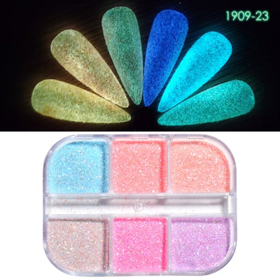 Luminous Nail Neon Glitter Sequin Butterfly Hexagon Fluorescent Green Flake Glow in the Dark Nail Art Manicure Decoration BE1861