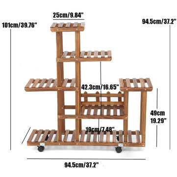 6 Tier Wooden Plant Flower Pot Stand