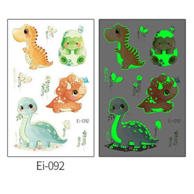 Tattoo Stickers Luminous Child Kid Temporary Fake Tattoos Glow Paste on Face Arm Leg for Children Body Art Mermaid Sticker