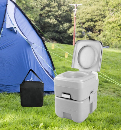 20L Outdoor Camping Portable Potty Toilet - With Water Flushing