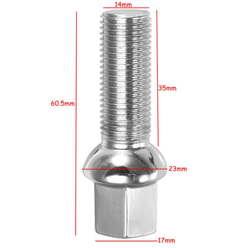 Car Tire Screw Radius Wheel Lug Nut Bolts For Audi