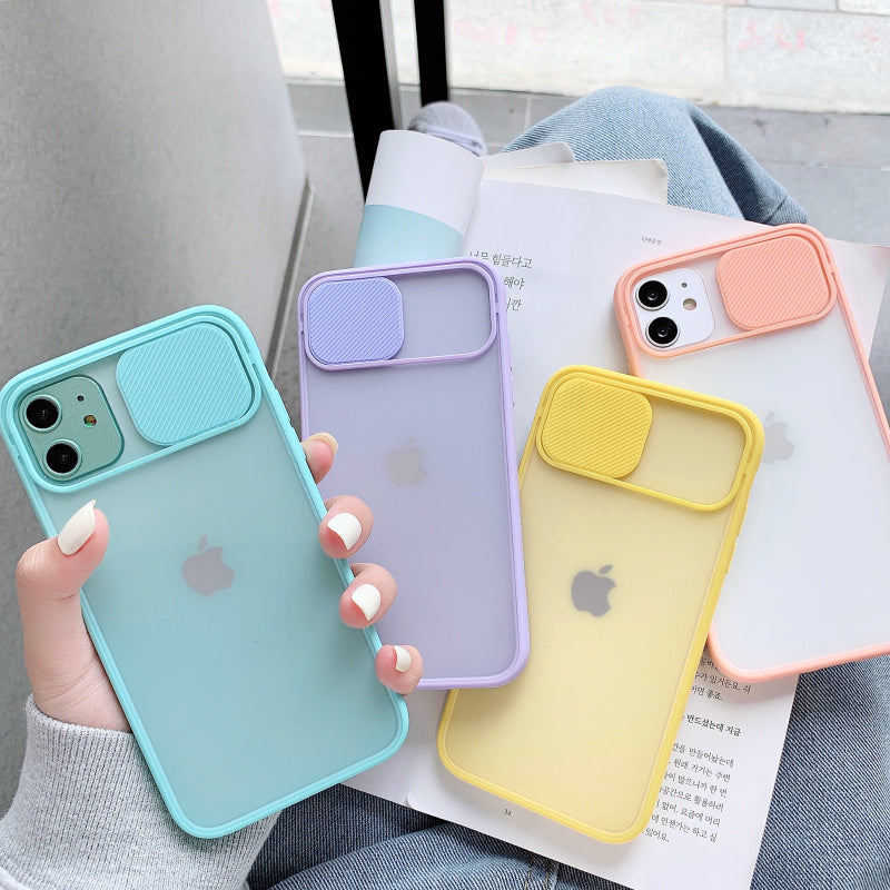 【Full Models Phone Case】Camera Lens Protection Phone Case on For iPhone 11 12 Pro Max 8 7 6 6s Plus Xr XsMax X Xs SE 2020 12 Color Candy Soft Back Cover