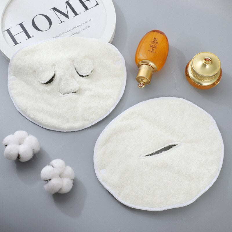 【Towel Mask】Cold Compress Hot Compress Beauty moisturizing hydrating Facial Mask Beauty Salon Thickened Coral Fleece Facial Apply Face Towel