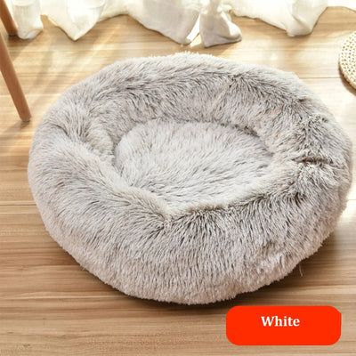 Round Warm Soft Plush Sleeping Donut Cushion Mat