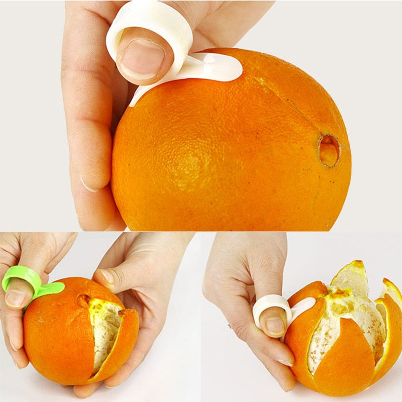 USEFUL 1pcs Kitchen Gadgets Cooking Tools Peeler Parer Finger Type Open Orange Peel Orange Device