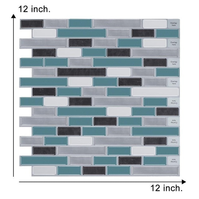 Big Size Self adhesive Waterproof Heatproof Vinyl Wallpaper 3D Peel and Stick Mosaic Tiles