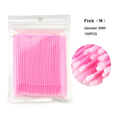 Disposable MicroBrush Eyelashes Extension  Individual Lash Removing Swab Micro Brush For Eyelash Extension Tools