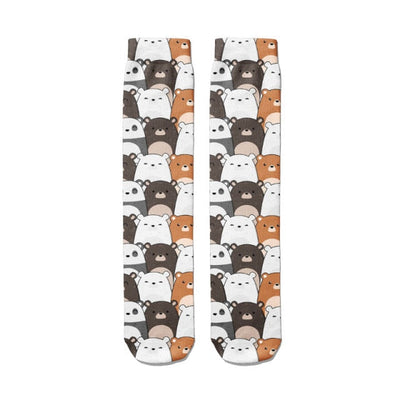 Funny Harajuku 3D Printing Cute Cartoon Panda Socks New Funny Men Women&#39;s Socks Novelty Kawaii Animal Avatar High Socks