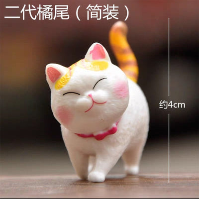 [mystery box!!!]mini kawaii bell cat Japan Anime lovely simulation animal Cat PVC action figure decoration toy collectible model kids toys gift