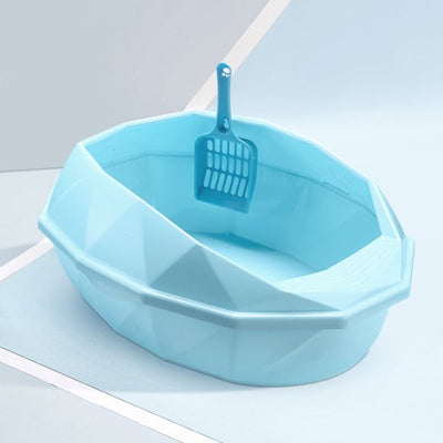 2022 cat Litter Box Semi-closed Anti-Splash Reusable Cat Bedpans Pet Toilet Cleaning Supplies Small Cat Toilet Semi-closed