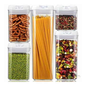 Air-Tight Food Storage Container for Cereals Easy Lock Sealed