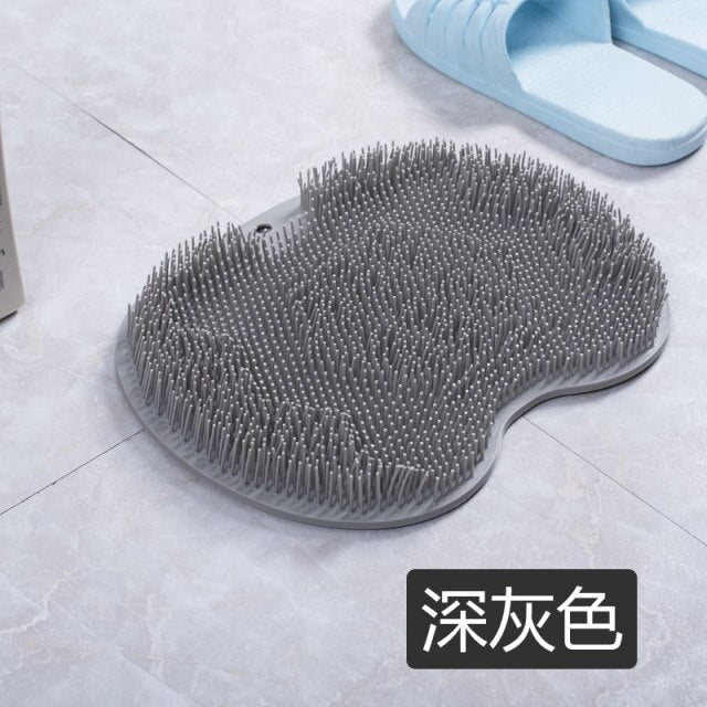 NEW Multifunctional back rubbing artifact with suction cup brush back bath bathroom foot rubbing plantar massage brush TPE foot pad Magic Bath Sponge Dead Skin Removing