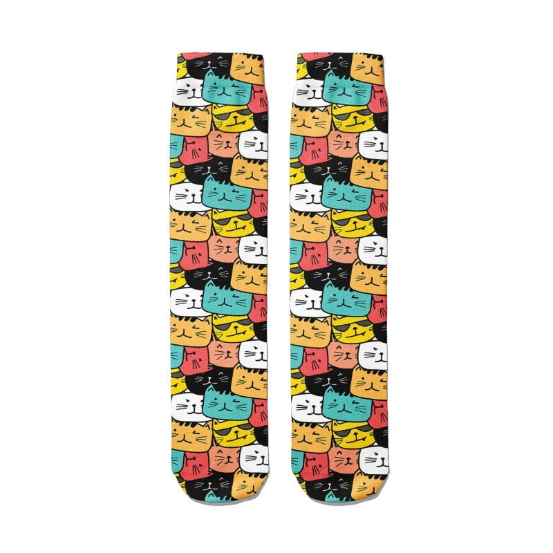 Funny Harajuku 3D Printing Cute Cartoon Panda Socks New Funny Men Women&