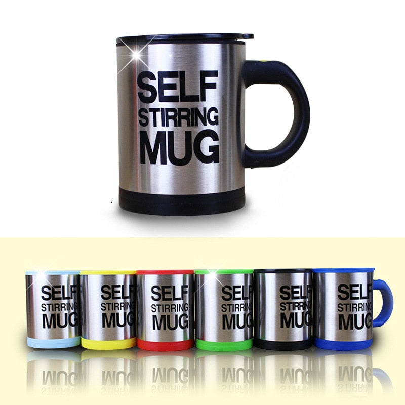 400ML Self Stirring Mug Stainless Steel mix Coffee tea Cup with Lid Automatic Electric Lazy Coffee Milk Mixing auto stirring mug