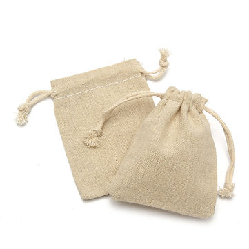 30Pcs Natural Linen Pouch Burlap Jute Sack Jewelry Pouch