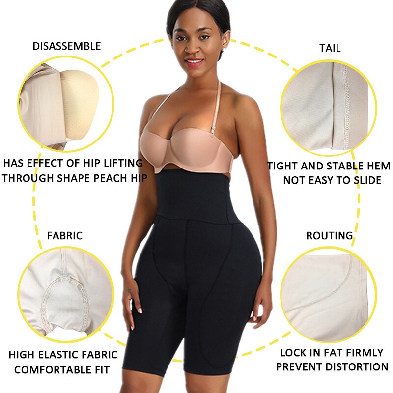 【HOT SALE!!!】Women Butt Lifter Hip Pads Body Shapewear Control Panties Buttocks Thigh Slimmer Waist Trainer Tummy Control Body Shaper