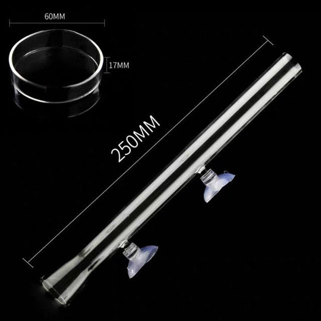 Glass Aquarium Feeder Tube Dish Transparent Fish Tank Shrimp Snail Food Feeder Bowl Aquarium Feeding Accessories