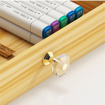 Pen Holder Wooden Pencil Storage Case Rack Drawer