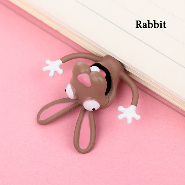 Newest Panda Shiba Inu Funny Creative PVC Book Markers 3D Bookmarks Cartoon Animal Bookmark eal Octopus School Supplies