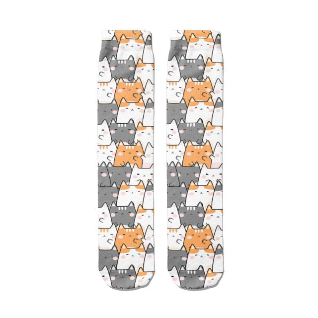 Funny Harajuku 3D Printing Cute Cartoon Panda Socks New Funny Men Women&