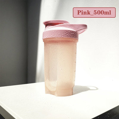 Shaker Bottle with Wire Whisk Balls Shaker Cups for Protein Mixes BPA Free 16-Ounce 500ml Portable Mixer Coffee Milk Stirring