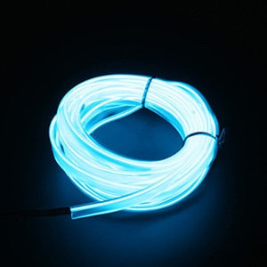 Okeen 1m/2m/3m/5m Neon LED Car Interior Lighting Strips Auto LED Strip Garland EL Wire Rope Car Decoration lamp Flexible Tube