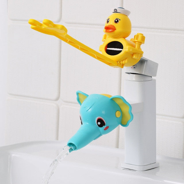 Cartoon Faucet Extender for Kids Hand Washing In Bathroom Sink Accessories Water Pipe Splash-proof Convenient for Baby Washing