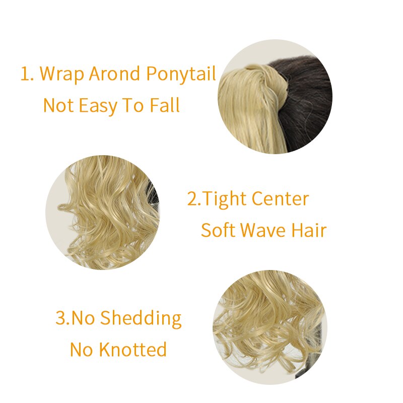 Xnaira Long Syntheti Straigight Wrap Around  Ponytail Fake Hair Pony Tail For Women Clip In Hair Extension High Temperture Fiber