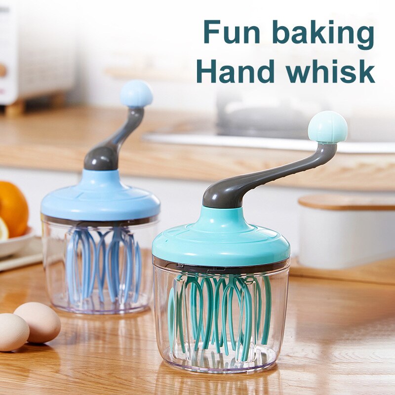 Hot Sale Cream Whisk Manual Household Small Semi-Automatic Egg White Milk Foam Cake Egg Hand-cranked Whisk