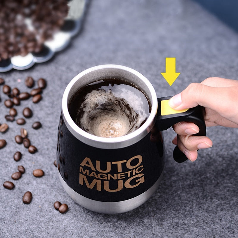 New Automatic Self Stirring Magnetic Mug Creative Stainless Steel Coffee Milk Mixing Cup Blender Lazy Smart Mixer Thermal Cup-z