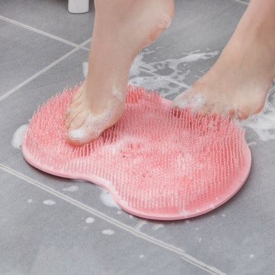 NEW Multifunctional back rubbing artifact with suction cup brush back bath bathroom foot rubbing plantar massage brush TPE foot pad Magic Bath Sponge Dead Skin Removing