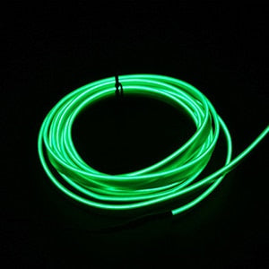 Okeen 1m/2m/3m/5m Neon LED Car Interior Lighting Strips Auto LED Strip Garland EL Wire Rope Car Decoration lamp Flexible Tube