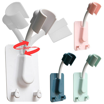 【 Shower Head Holder】Shower Holder Universal Suction Cup Shower Head Holder Punch-Free Bathroom Bracket Adjustable 360° Rotation ABS Fixed Base New