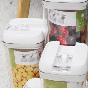 Airtight Food Storage Containers Square Nine-piece Easy-to-buckle Cans