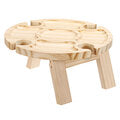 Wooden Outdoor Folding Picnic-Table With Holder 2 In 1