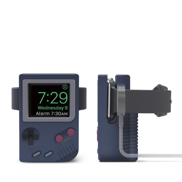 Silicone Retro Charger Holder Bracket for Apple Watch Series 5/4/3/2/1 42mm 38mm Charging Stand Charging Desktop Holder
