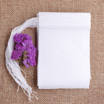 【Filter bag】50Pcs Food Grade Tea Bag non-woven drawstring filter bag used to make tea soup seasoning bag filter Kitchen Supplies