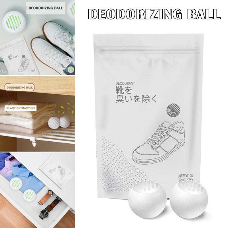 Multiuse 10 Pcs Odor Eliminator Ball Removal Deodorant for Shoes Sneakers Cabinet Drawers UD88